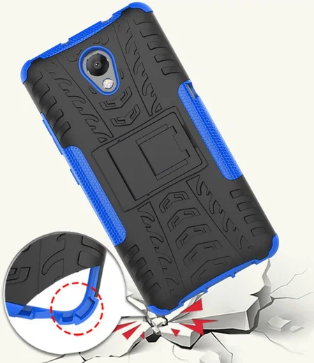 Lenovo P2 Hybride Kickstand Hoesje Blauw afbeelding 3