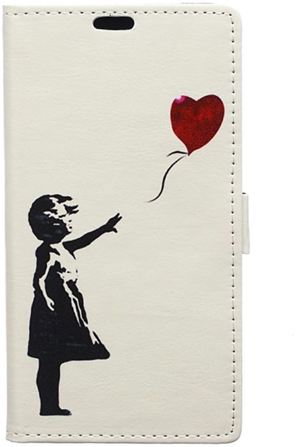 Samsung Galaxy J3 (2017) Print Portemonnee Hoesje Balloon Girl afbeelding 1
