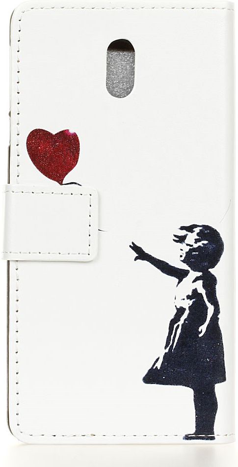 Samsung Galaxy J3 (2017) Print Portemonnee Hoesje Balloon Girl afbeelding 3