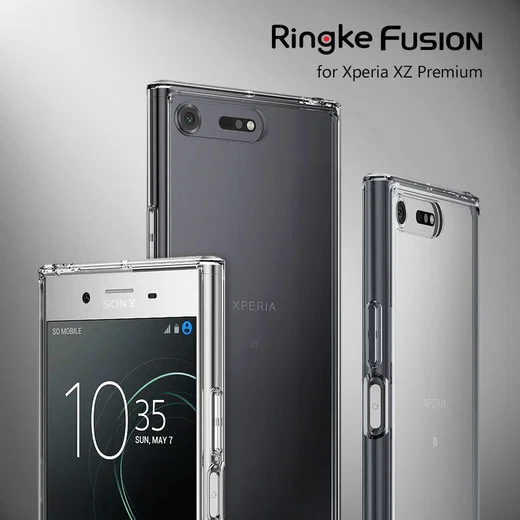 Ringke Fusion Sony Xperia XZ Premium Hoesje Smoke Black afbeelding 2