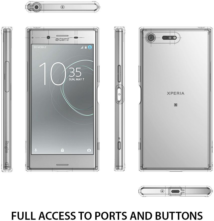 Ringke Fusion Sony Xperia XZ Premium Hoesje Smoke Black afbeelding 5