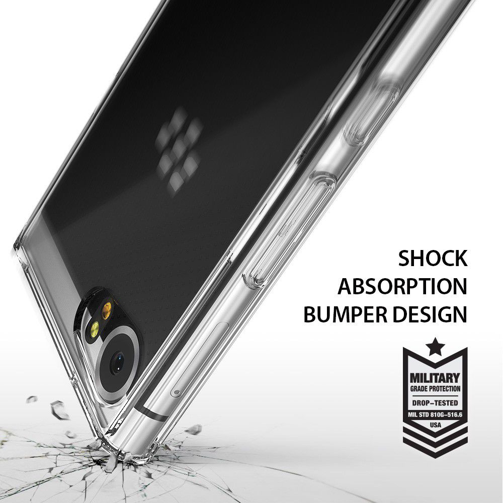 Ringke Fusion BlackBerry Keyone Hoesje Doorzichtig Zwart afbeelding 2