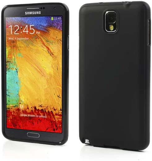 Samsung Galaxy Note 3 Frosted TPU Hoesje Zwart afbeelding 1
