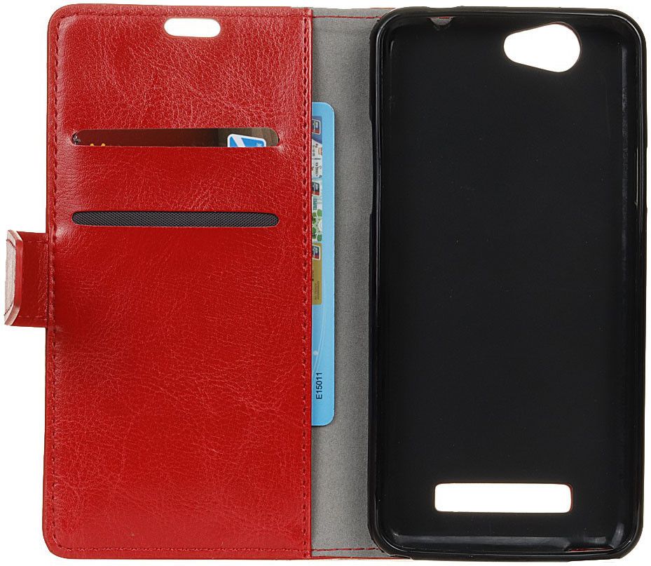 WileyFox Spark Plus Portemonnee Hoesje Rood afbeelding 2