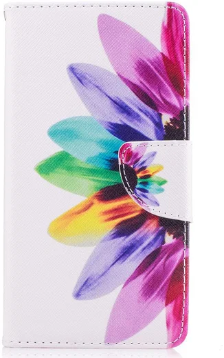 Nokia 5 Portemonnee Flip Hoesje Print Flowers afbeelding 1