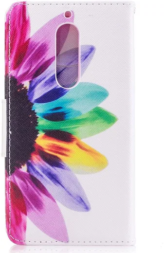 Nokia 5 Portemonnee Flip Hoesje Print Flowers afbeelding 4