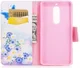 Nokia 5 Portemonnee Flip Hoesje Print Blue Butterfly afbeelding 3