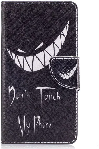 Nokia 5 Portemonnee Flip Hoesje Print Don't Touch My Phone afbeelding 1