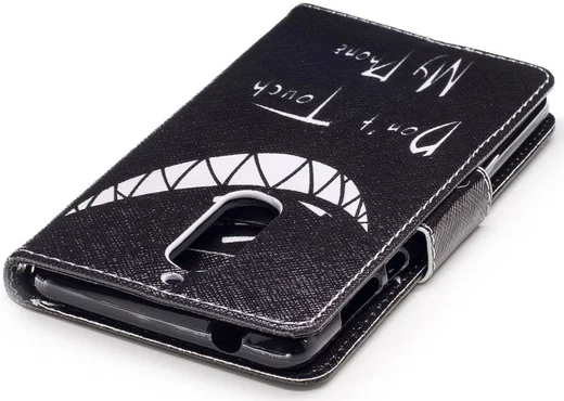 Nokia 5 Portemonnee Flip Hoesje Print Don't Touch My Phone afbeelding 7