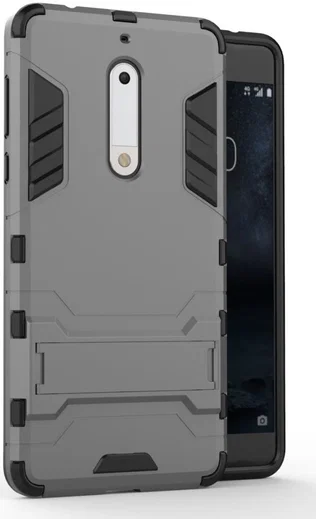Hybride Nokia 5 Hoesje Grijs afbeelding 1
