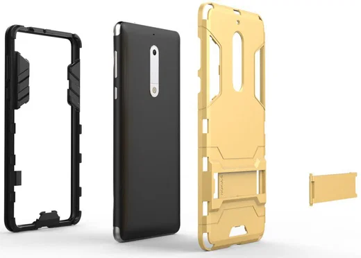 Hybride Nokia 5 Hoesje Goud afbeelding 3