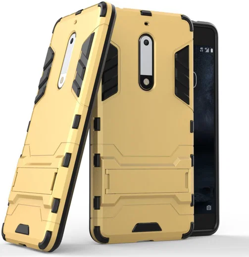 Hybride Nokia 5 Hoesje Goud afbeelding 7