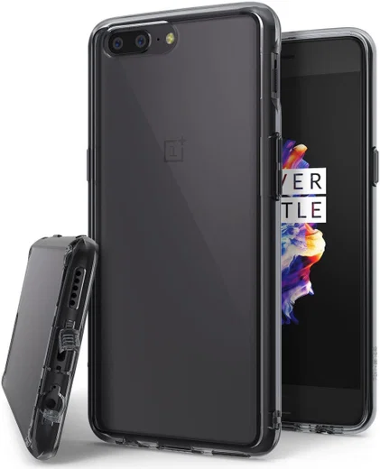Ringke Fusion OnePlus 5 Hoesje Doorzichtig Smoke Black afbeelding 1