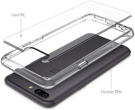 Ringke Fusion OnePlus 5 Hoesje Doorzichtig Smoke Black afbeelding 4