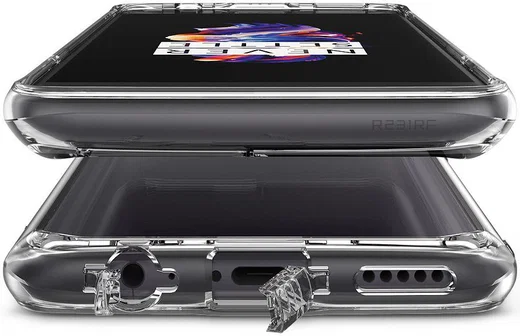 Ringke Fusion OnePlus 5 Hoesje Doorzichtig Smoke Black afbeelding 7
