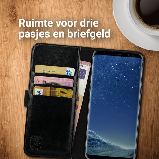Rosso Element Samsung Galaxy S8 Hoesje Book Cover Zwart afbeelding 6