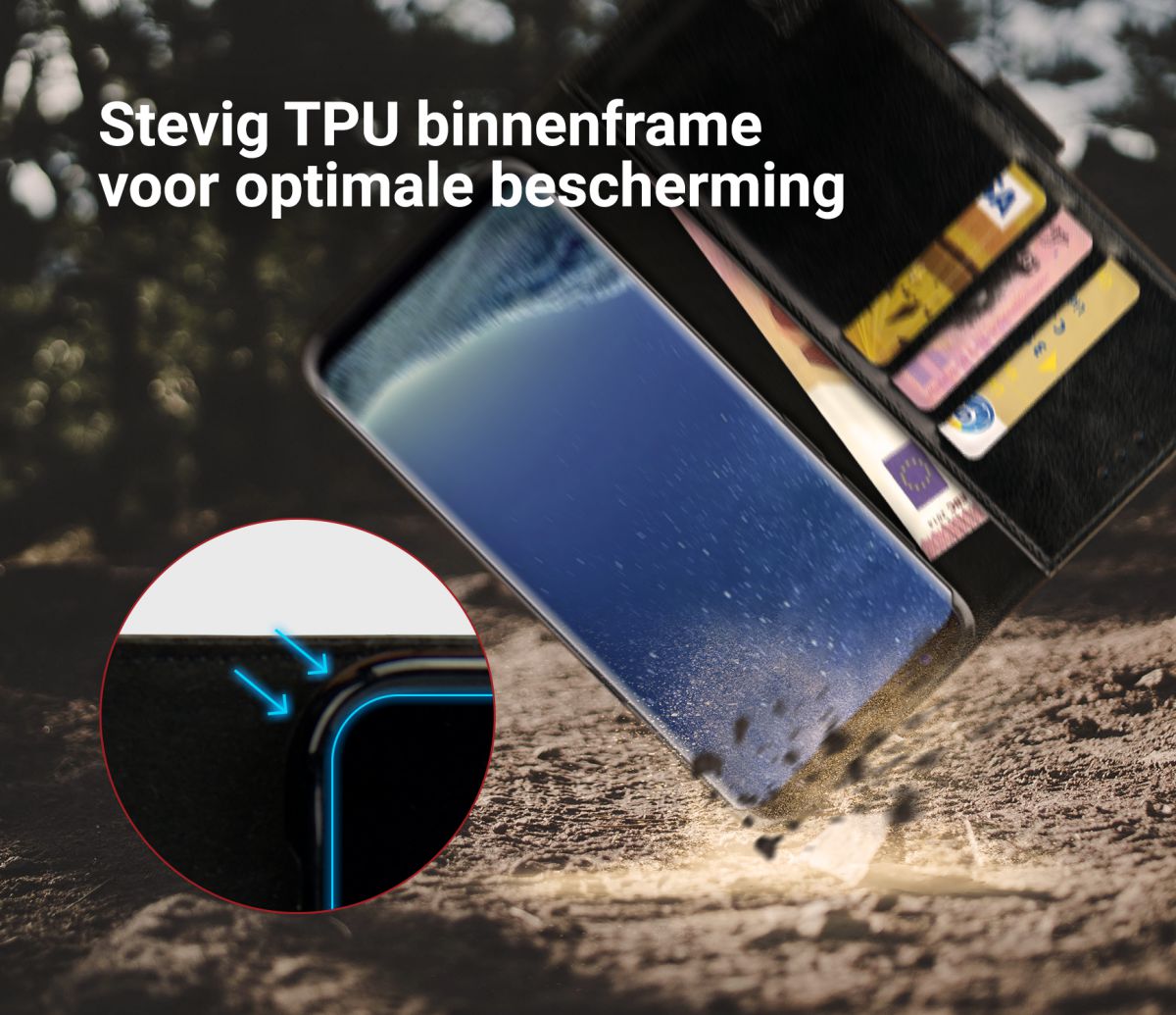 Rosso Element Samsung Galaxy S8 Plus Hoesje Book Cover Zwart afbeelding 9