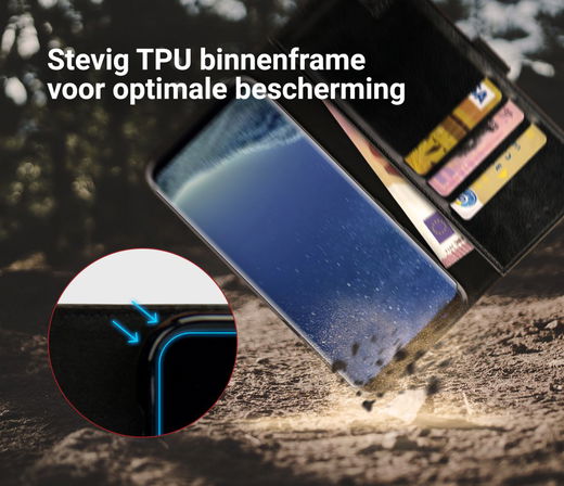 Rosso Element Samsung Galaxy S8 Plus Hoesje Book Cover Zwart afbeelding 9