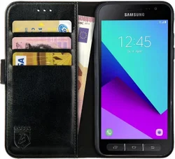 Rosso Element Samsung Galaxy Xcover 4/4s Hoesje Book Cover Zwart afbeelding