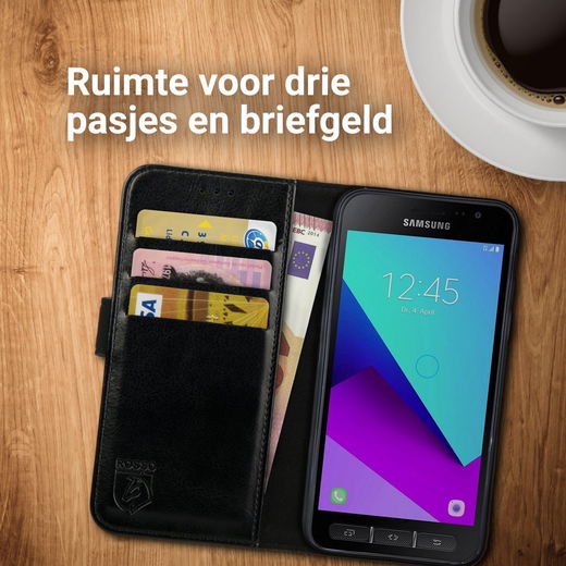 Rosso Element Samsung Galaxy Xcover 4/4s Hoesje Book Cover Zwart afbeelding 6