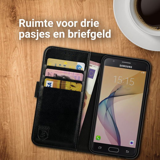 Rosso Element Samsung Galaxy J5 2016 Hoesje Book Cover Zwart afbeelding 6