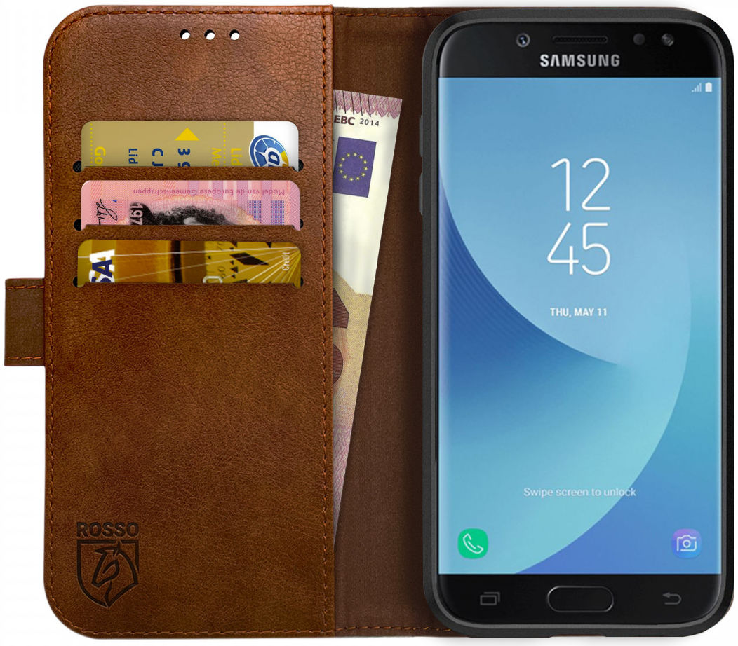 Rosso Element Samsung Galaxy J5 2017 Hoesje Book Cover Bruin afbeelding 1