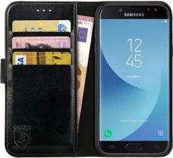 Rosso Element Samsung Galaxy J5 2017 Hoesje Book Cover Zwart afbeelding