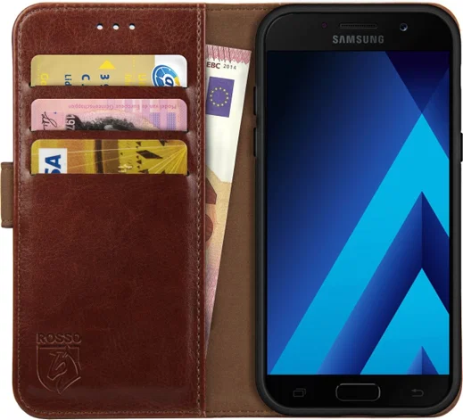 Rosso Element Samsung Galaxy A5 2017 Hoesje Book Cover Bruin afbeelding 1