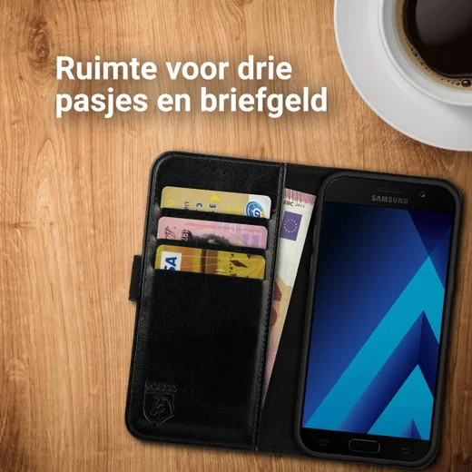 Rosso Element Samsung Galaxy A5 2017 Hoesje Book Cover Zwart afbeelding 6