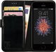 Rosso Element Apple iPhone 5/5S/SE Hoesje Book Cover Zwart afbeelding 1
