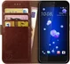 Rosso Element HTC U11 Hoesje Book Cover Bruin afbeelding 1