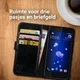 Rosso Element HTC U11 Hoesje Book Cover Zwart afbeelding 6