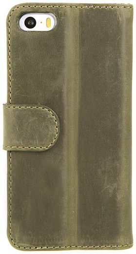 Valenta Classic Luxe iPhone 5/5S/SE Hoesje Leer Bookcase Vintage Groen afbeelding 4