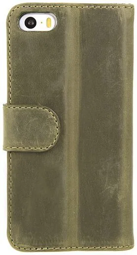 Valenta Classic Luxe iPhone 5/5S/SE Hoesje Leer Bookcase Vintage Groen afbeelding 4