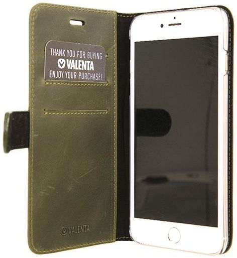 Valenta Classic Luxe iPhone 8/7/6(s) Plus Hoesje Leer Bookcase Groen afbeelding 6