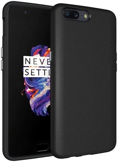 OnePlus 5 Hybride Backcover Hoesje Zwart afbeelding 1