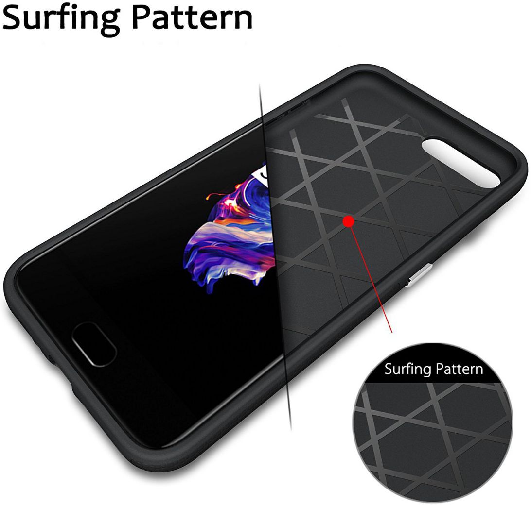 OnePlus 5 Hybride Backcover Hoesje Zwart afbeelding 5