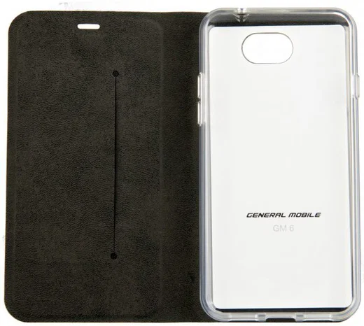 General Mobile GM6 Origineel Flip Hoesje Zwart afbeelding 2