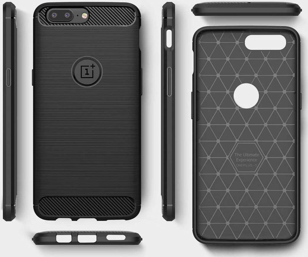 OnePlus 5 Hoesje Geborsteld TPU Grijs afbeelding 11