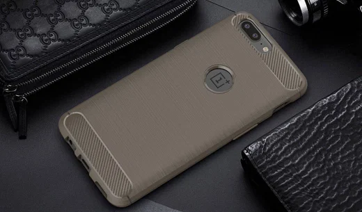 OnePlus 5 Hoesje Geborsteld TPU Grijs afbeelding 2