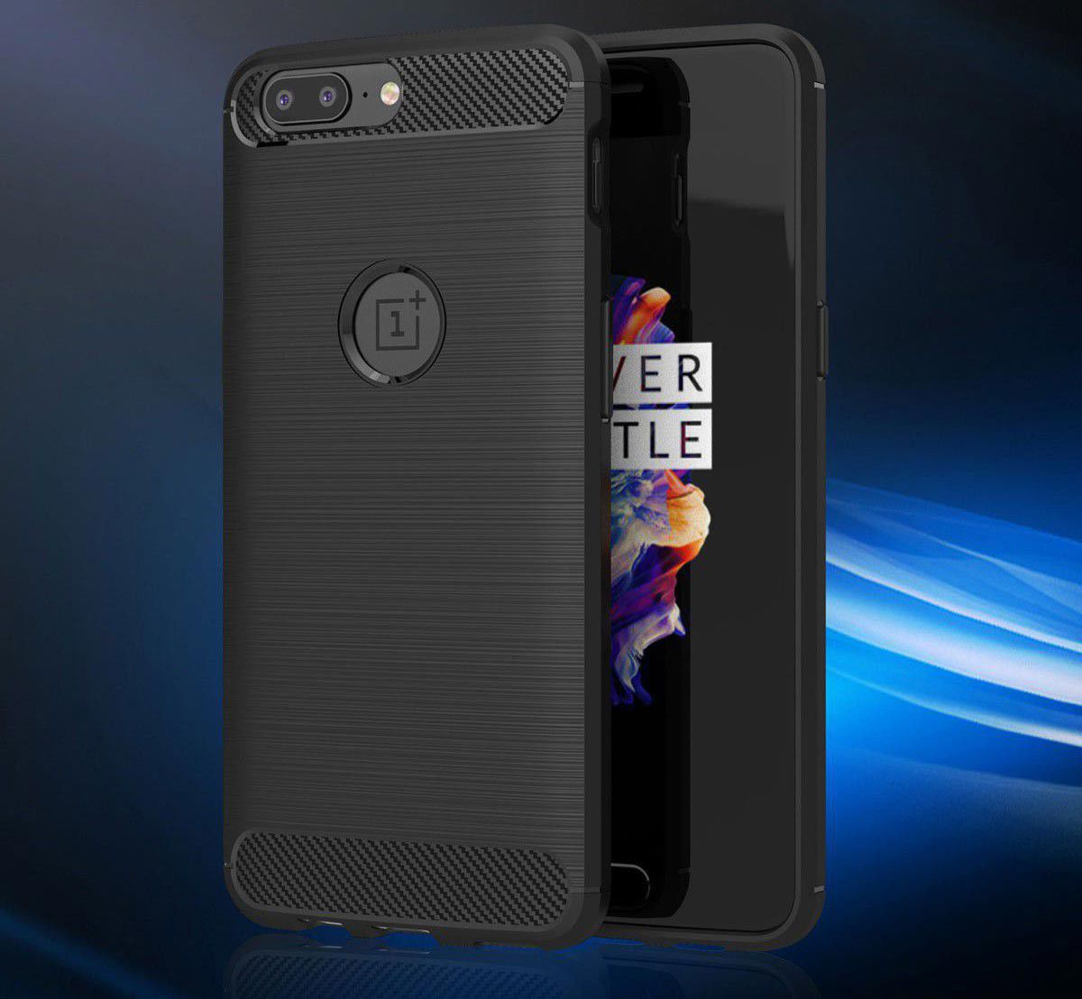 OnePlus 5 Hoesje Geborsteld TPU Grijs afbeelding 8