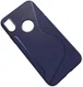 Apple iPhone X Carbon TPU Hoesje Blauw afbeelding 2