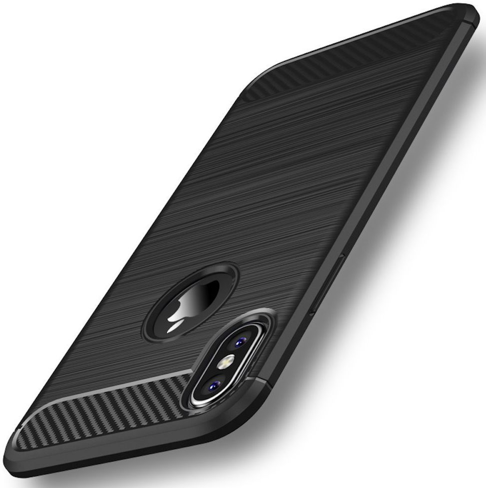 Apple iPhone X / XS Geborsteld TPU Hoesje Zwart afbeelding 10