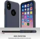 Apple iPhone X Rubber Hard Case Blauw afbeelding 5