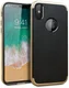 Apple iPhone X Carbon TPU Case Goud Zwart afbeelding 1