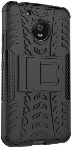 Motorola Moto G5 Robuust Hybride Hoesje Zwart afbeelding 9