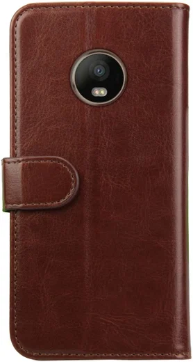 Rosso Element Motorola Moto E4 Hoesje Book Cover Bruin afbeelding 4