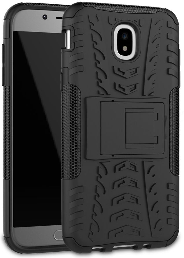 Samsung Galaxy J5 (2017) Robuust Hybride Hoesje Zwart afbeelding 12