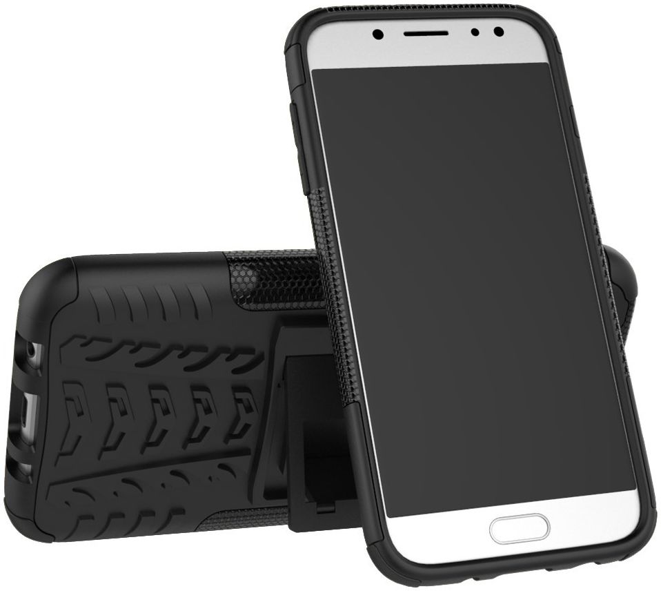 Samsung Galaxy J5 (2017) Robuust Hybride Hoesje Zwart afbeelding 5