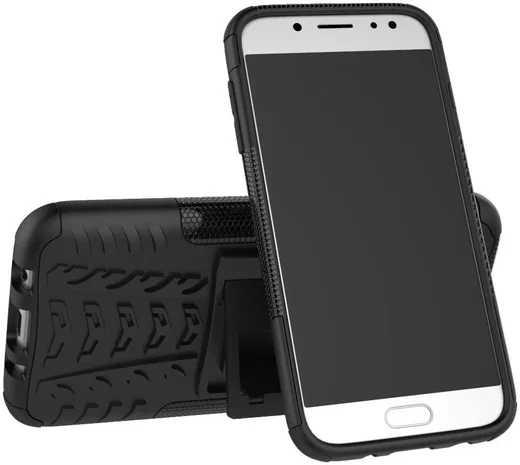 Samsung Galaxy J5 (2017) Robuust Hybride Hoesje Zwart afbeelding 5